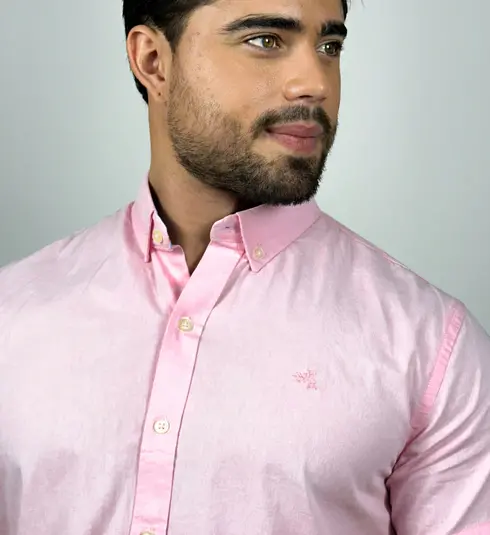 Camisa Rosa Claro Lisa