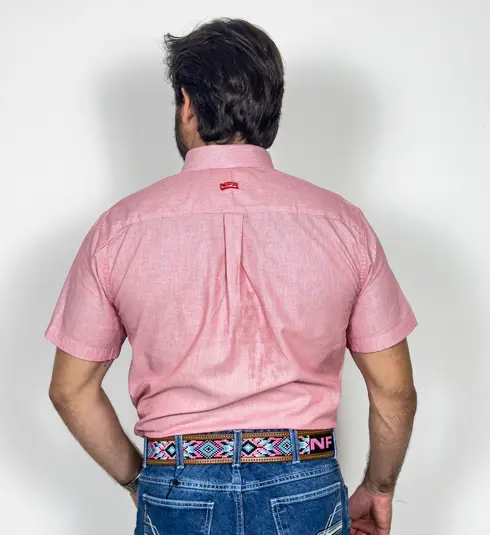 Camisa Manga Curta Comfort Vermelha Xadrez NFR