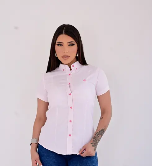 Camiseta Feminina Rosa Claro NFR