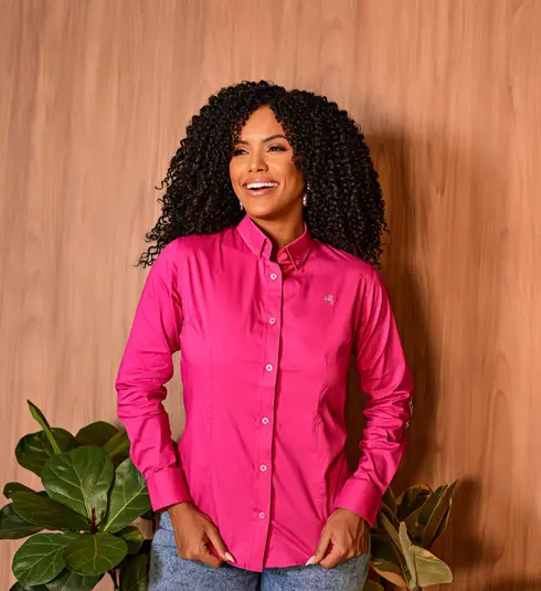 Camiseta Feminina Rosa NFR