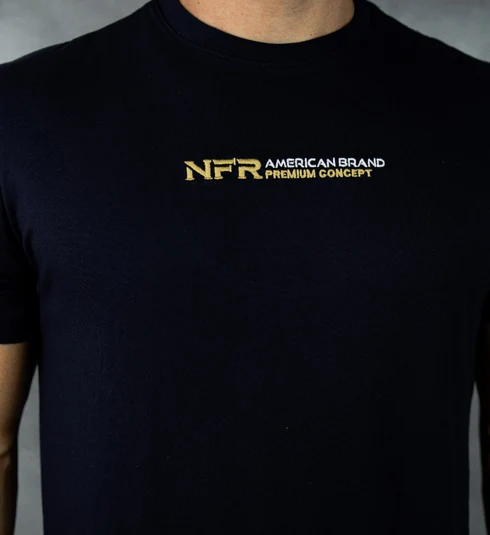 Camiseta Masculina NFR Azul Marinho Bordada
