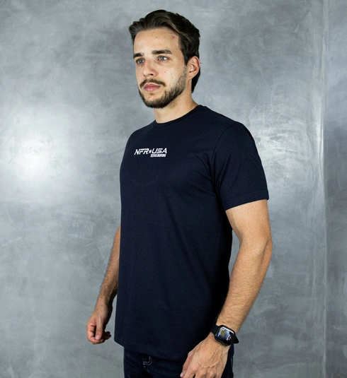 Camiseta Masculina NFR Azul Marinho Bordada