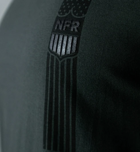 Camiseta Masculina NFR Verde Escuro com Silk
