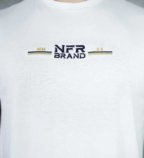 Camiseta Masculina NFR Branca Bordada