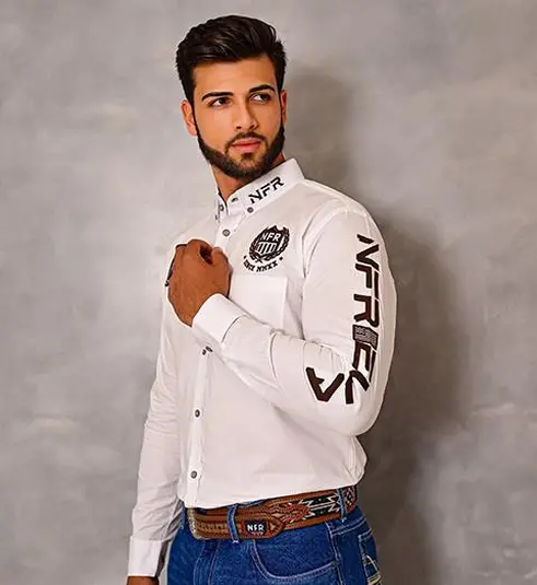 CAMISA MANGA LONGA BORDADA