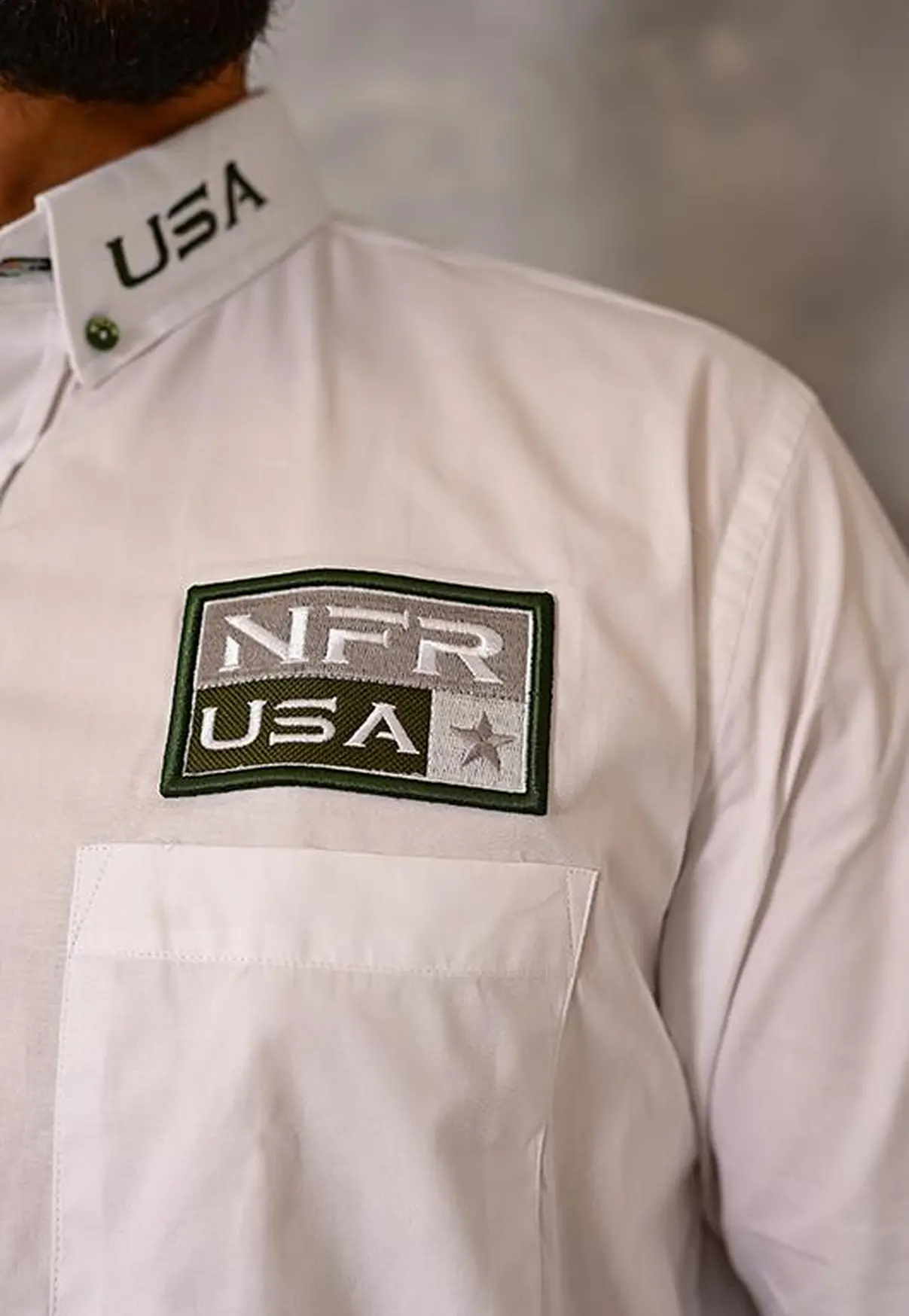 Camisa Masculina NFR USA – Branca
