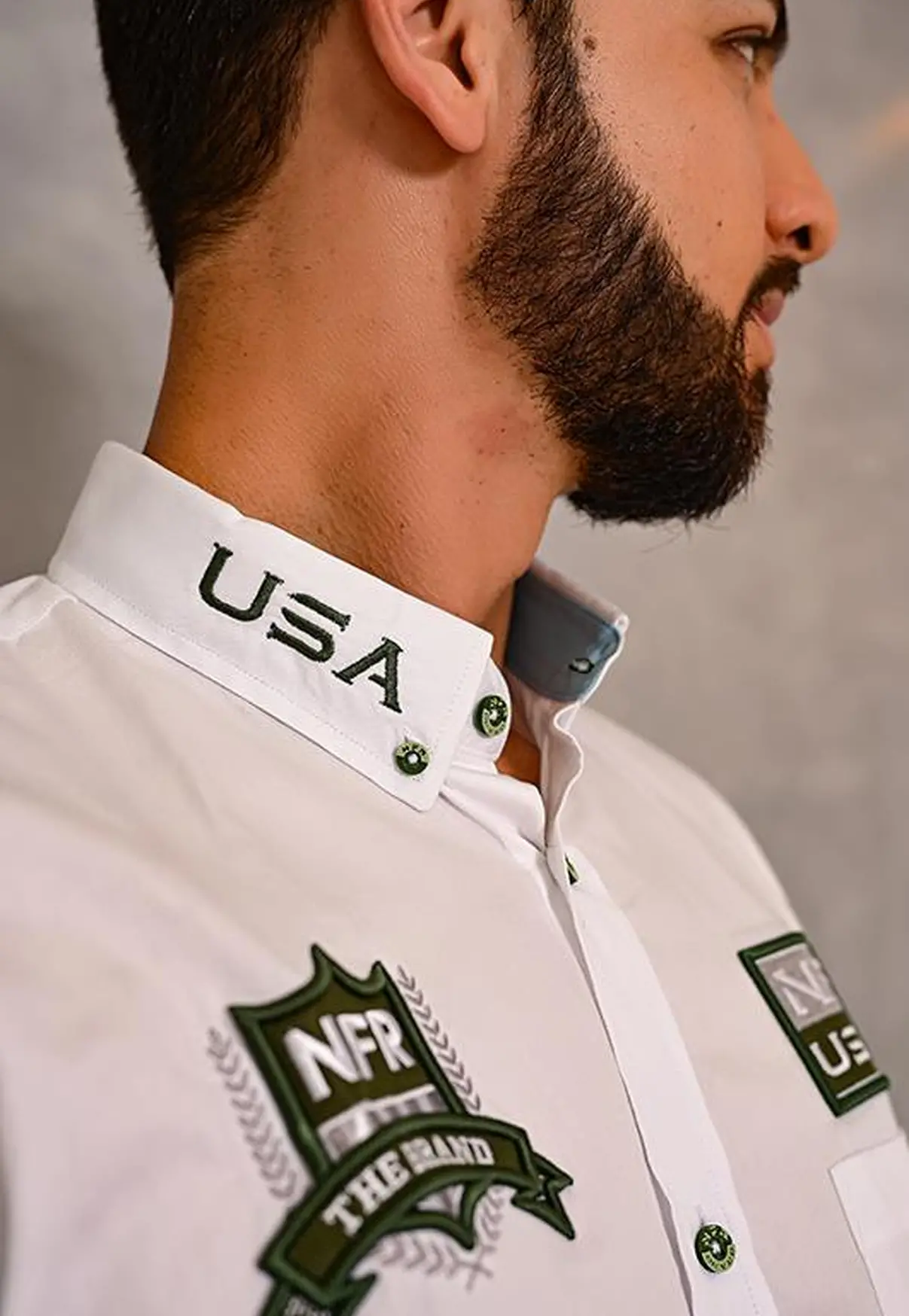 Camisa Masculina NFR USA – Branca