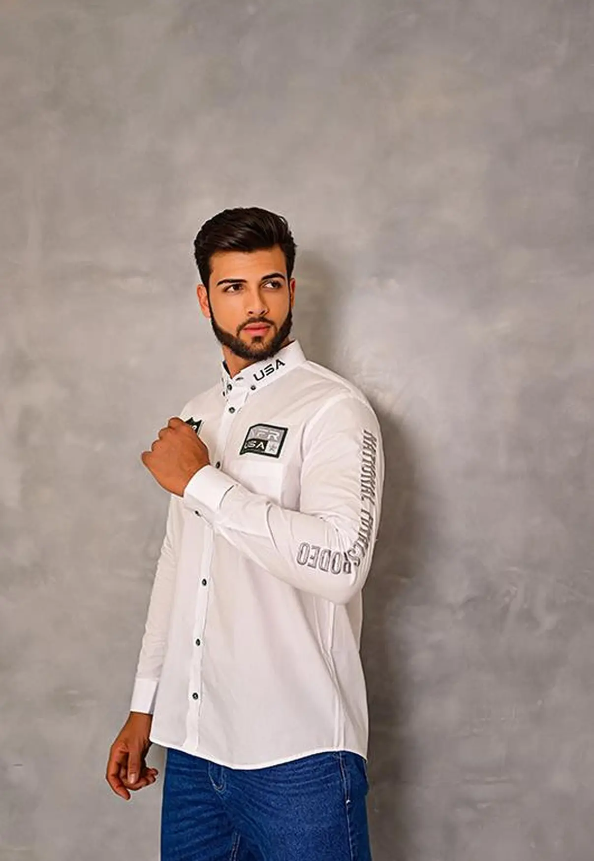 Camisa Masculina NFR USA – Branca