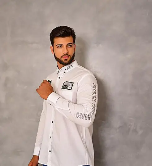 CAMISA MANGA LONGA BORDADA