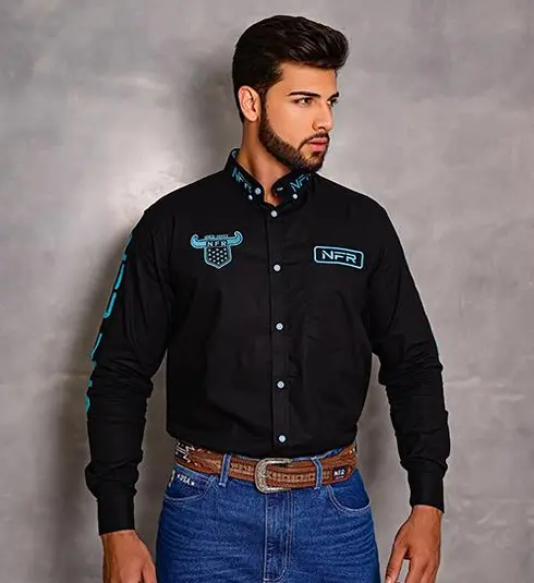 Camisa Masculina NFR Black – Preta