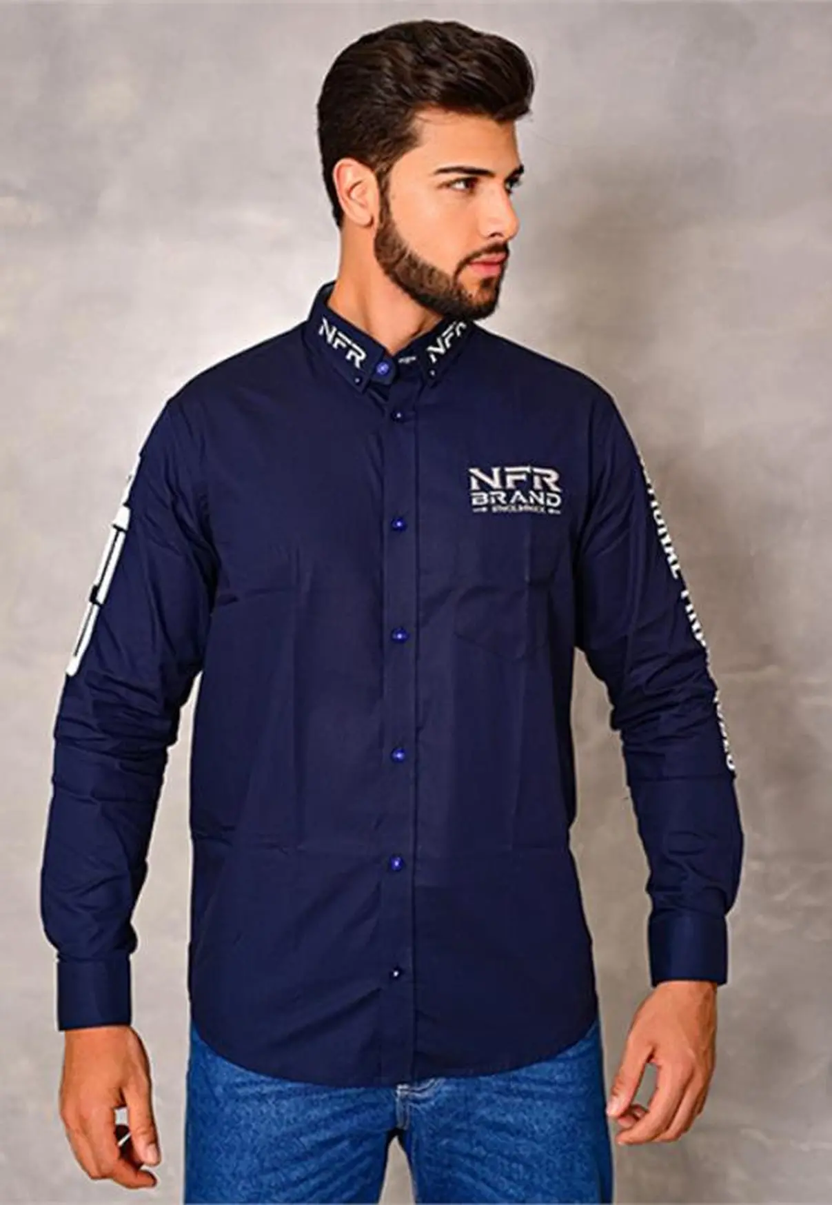 Camisa Masculina – Azul Marinho