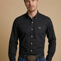 Camisa Masculina NFR Preta Slim - imagem 1