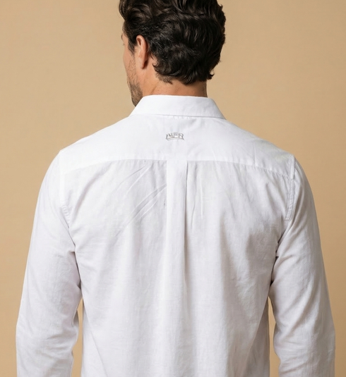 Camisa Masculina NFR Branca Slim