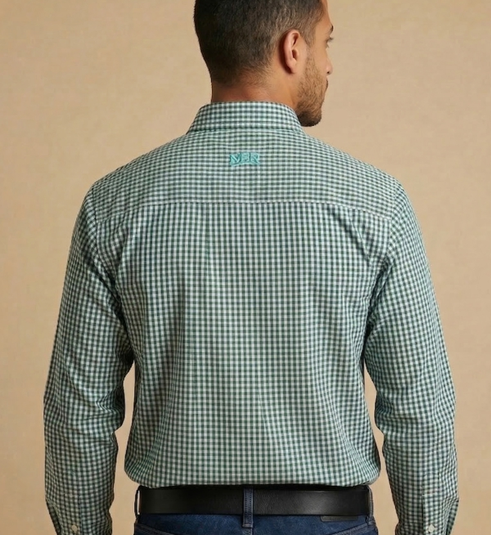 CAMISA MANGA LOGA SLIM