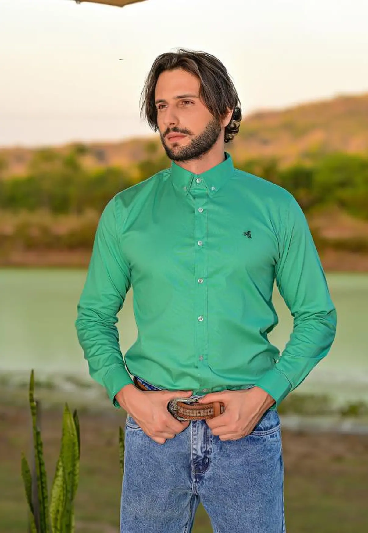 Camisa Masculina Basic – Verde