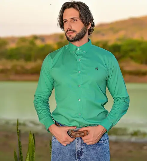 Camisa Masculina Basic – Verde