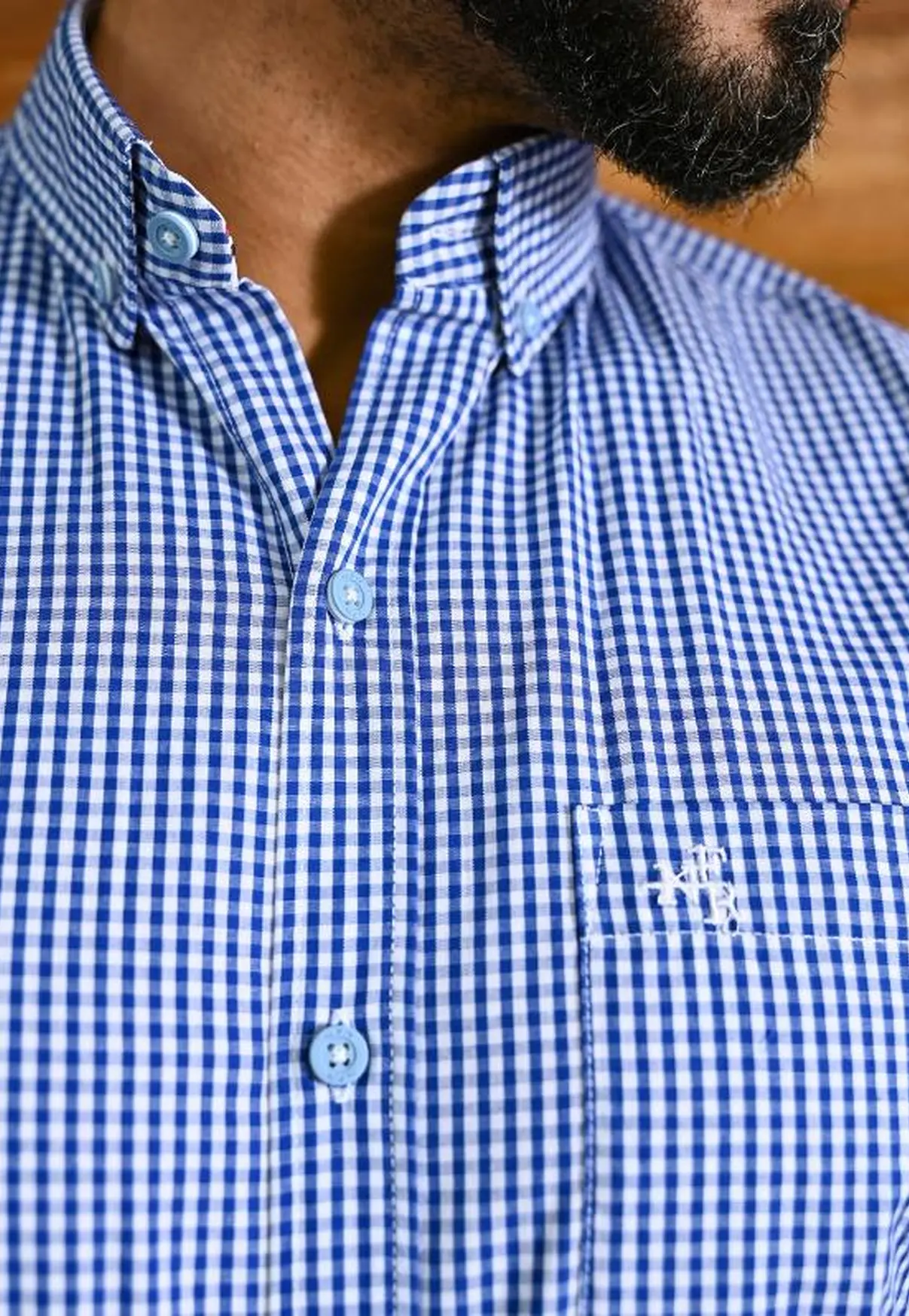 Camisa Masculina Xadrez Classic – Azul