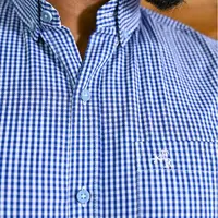 Camisa Masculina Xadrez Classic – Azul - imagem 2