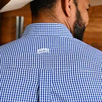 Camisa Masculina Xadrez Classic – Azul - imagem 3