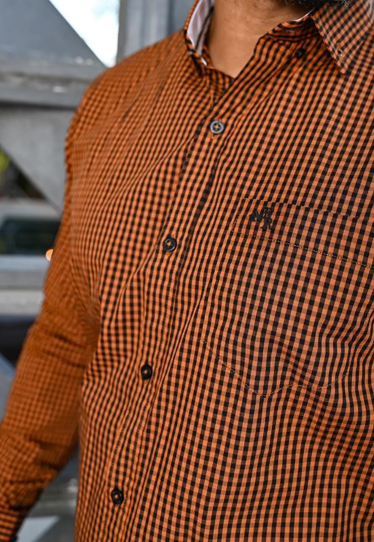 Camisa Masculina NFR Xadrez Ranch – Marrom