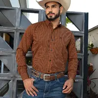 Camisa Masculina NFR Xadrez Ranch – Marrom - imagem 3