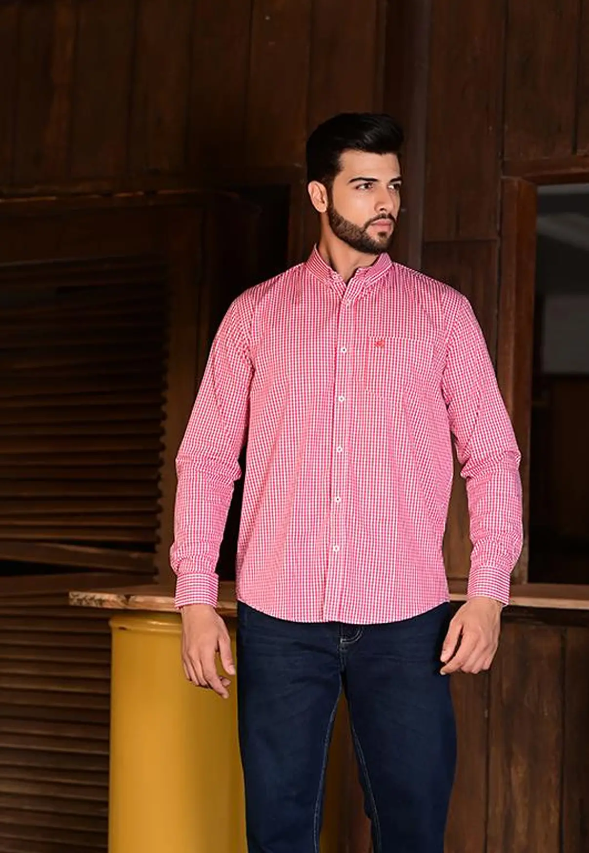 Camisa Masculina NFR Xadrez Classic – Vermelha