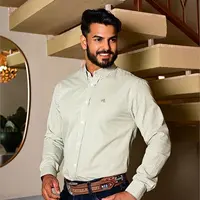 Camisa Masculina Xadrez Verde Claro - imagem 1