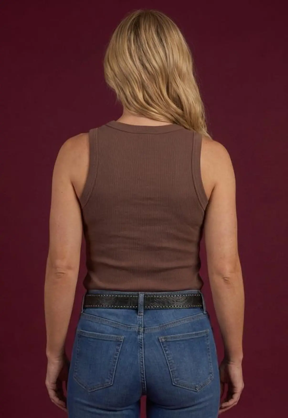 Regata Feminina Canelada – Marrom