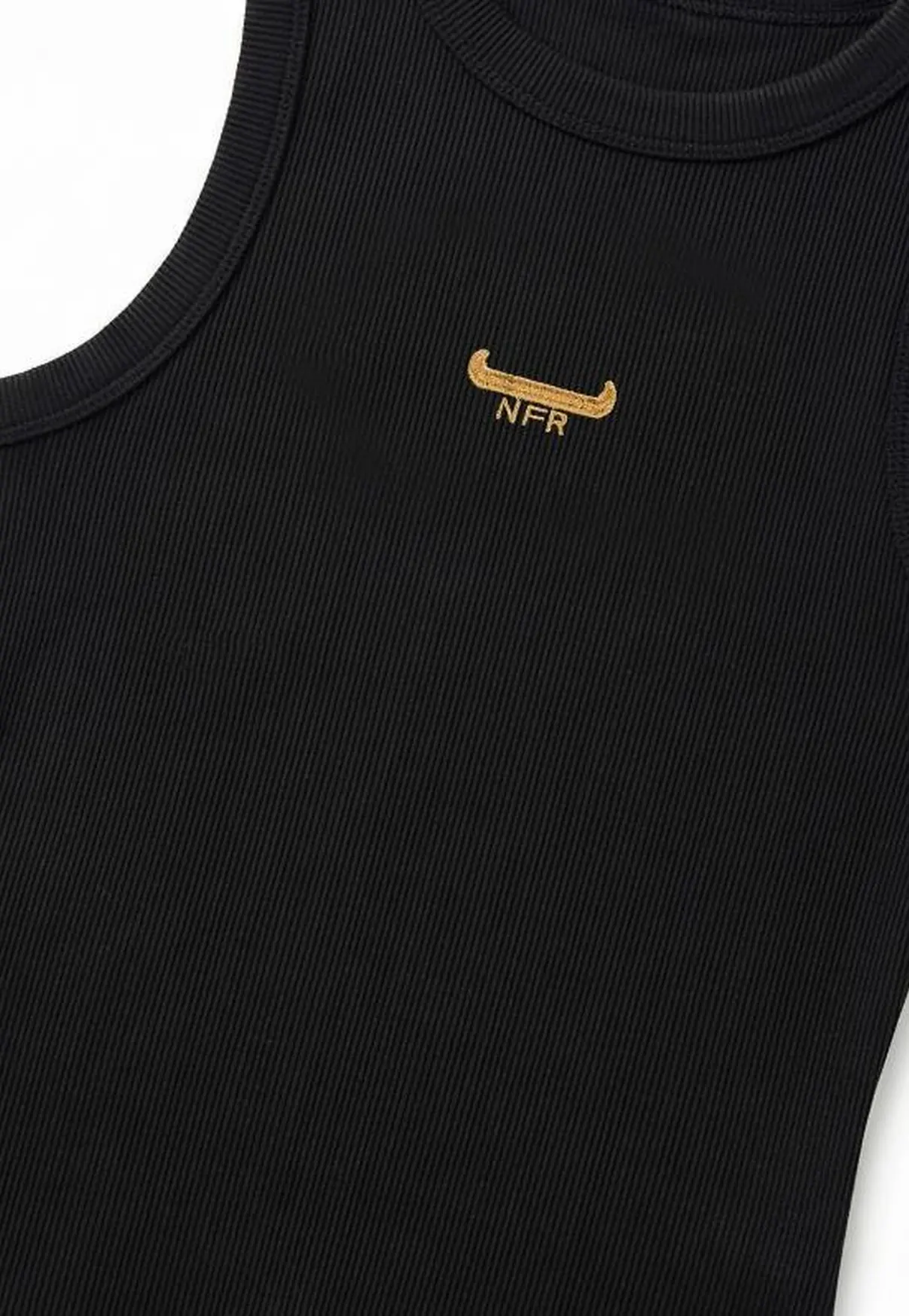 Regata Feminina NFR Canelada – Preta Bordado Dourado