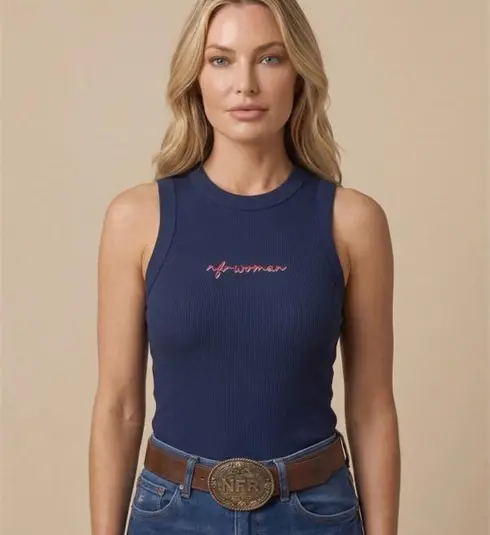 Regata Feminina Canelada – Azul Marinho NFR Woman