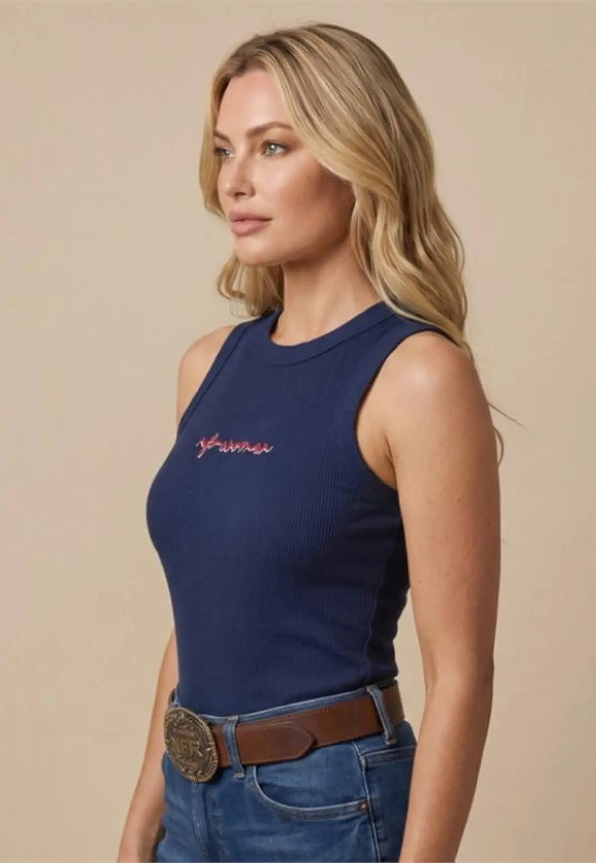 Regata Feminina Canelada – Azul Marinho NFR Woman