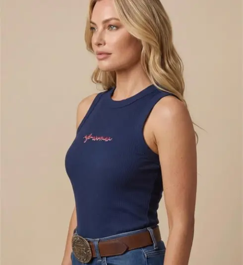 Regata Feminina Canelada – Azul Marinho NFR Woman