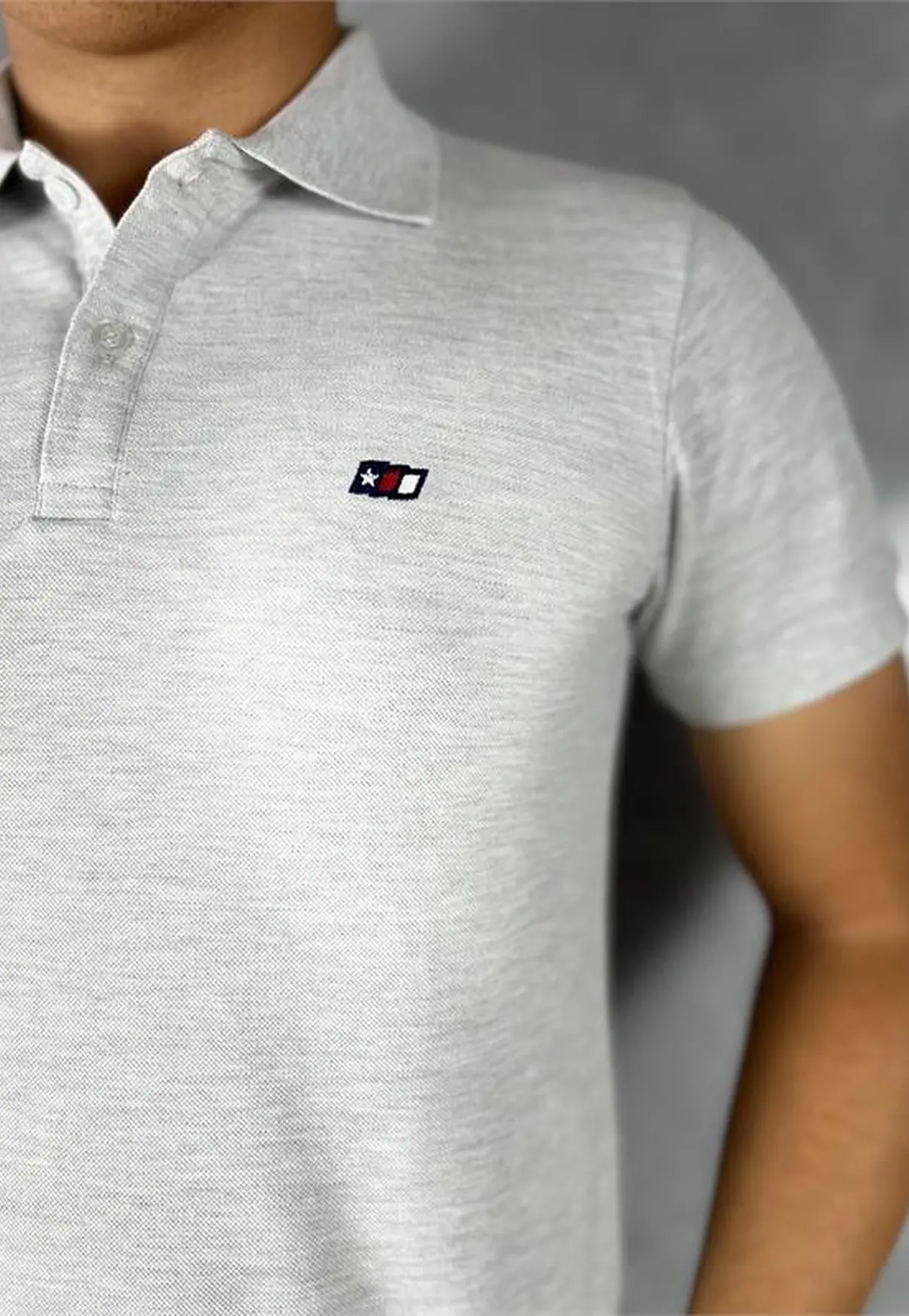 Polo Masculina NFR – Cinza Claro