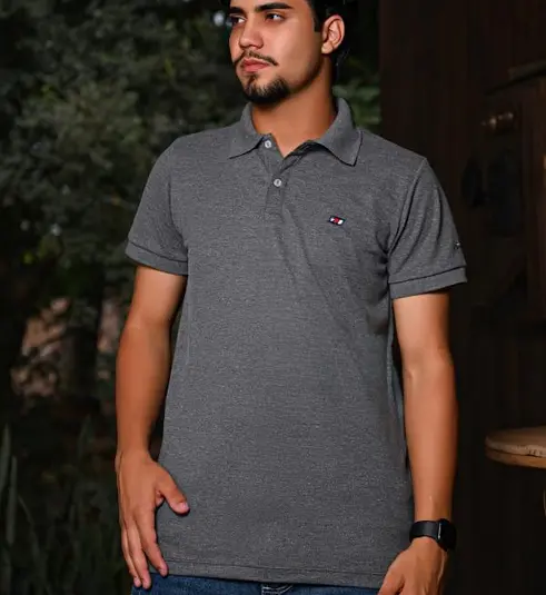 Polo Masculina NFR – Cinza Chumbo