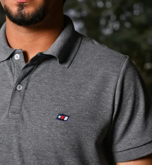 Polo Masculina NFR – Cinza Chumbo