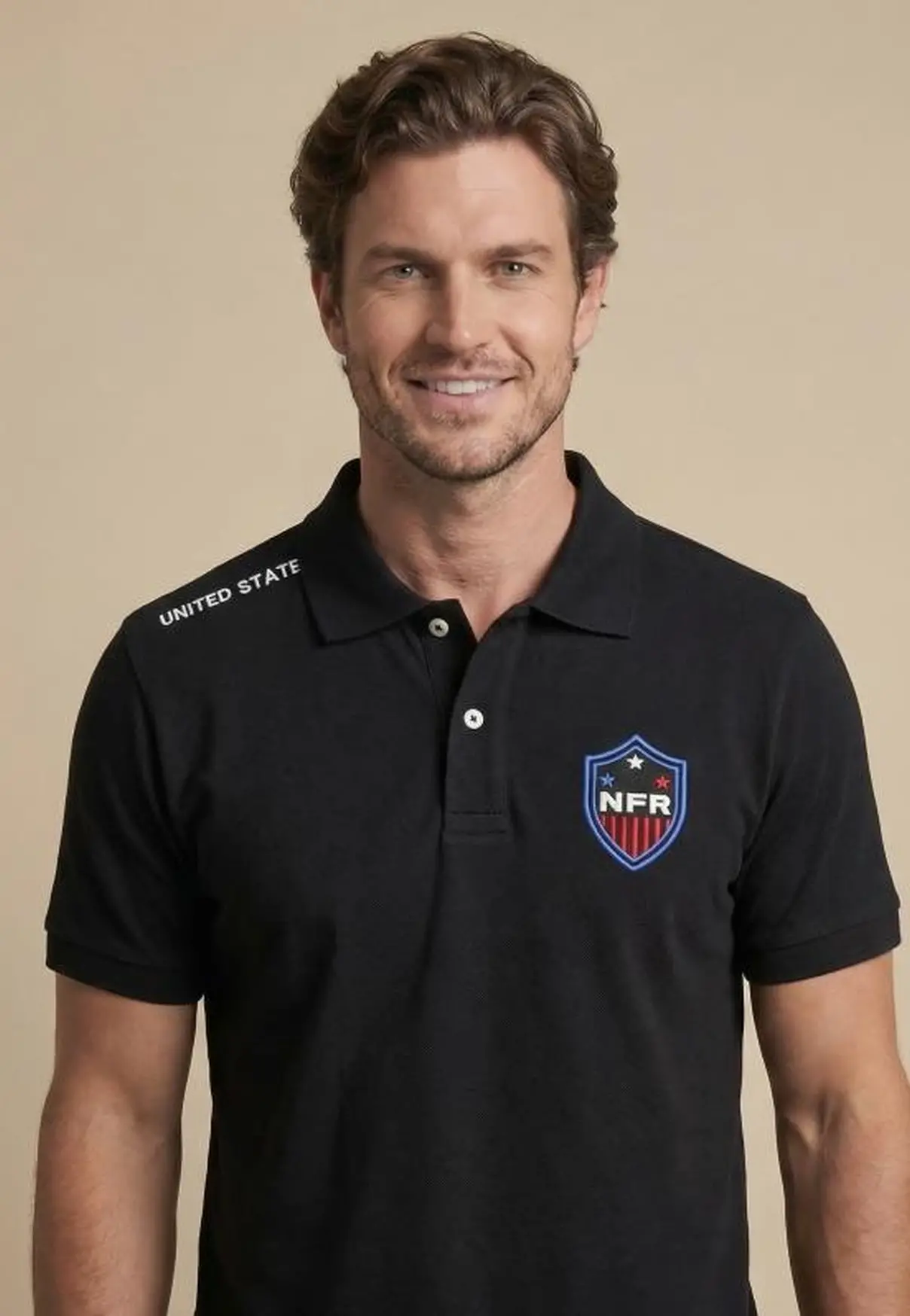 Polo Masculina NFR – Preto Premium