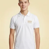 Polo Masculina NFR – Branco com Dourado - imagem 1