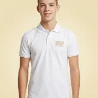 Polo Masculina NFR – Branco com Dourado - imagem 1