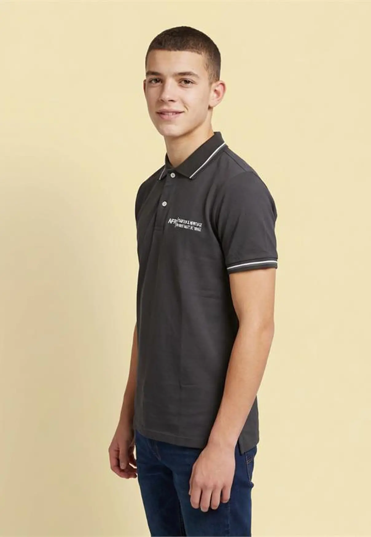 Polo Masculina NFR – Chumbo Premium
