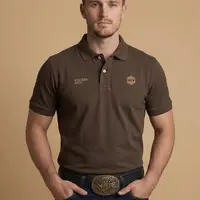 Polo Masculina NFR – Marrom Western - imagem 1