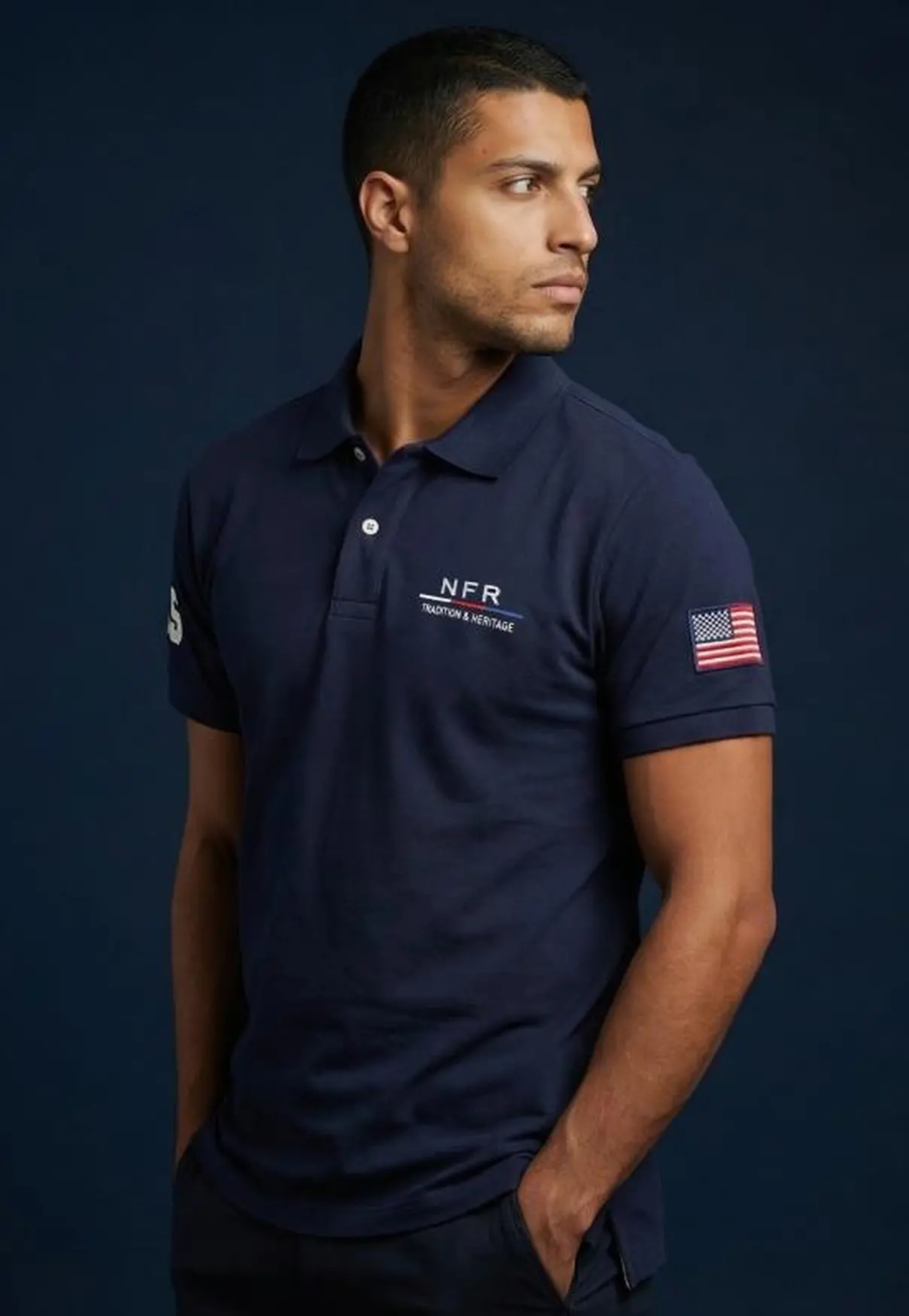 Polo Masculina NFR – Azul Marinho