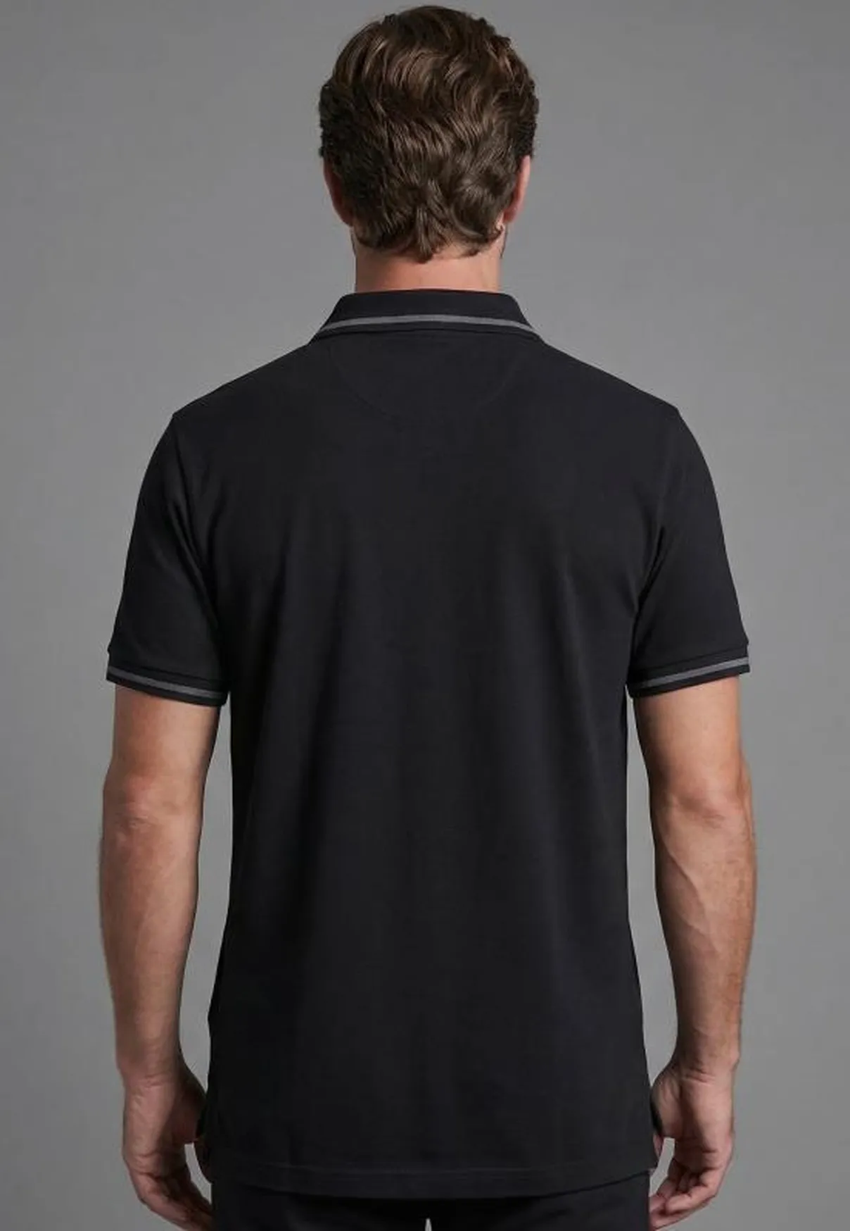 Polo Masculina NFR – Preto com Friso