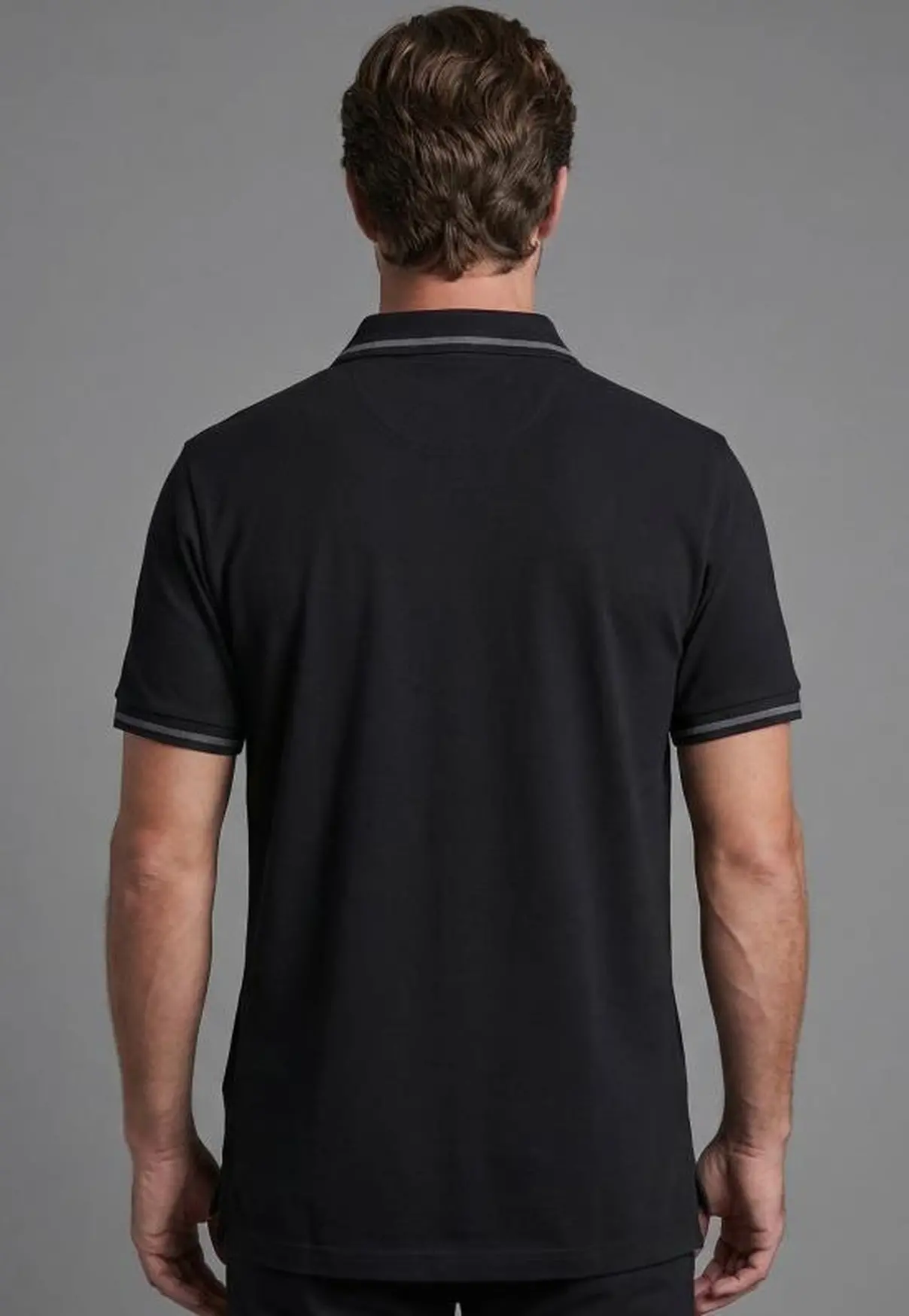 Polo Masculina NFR – Preto com Friso
