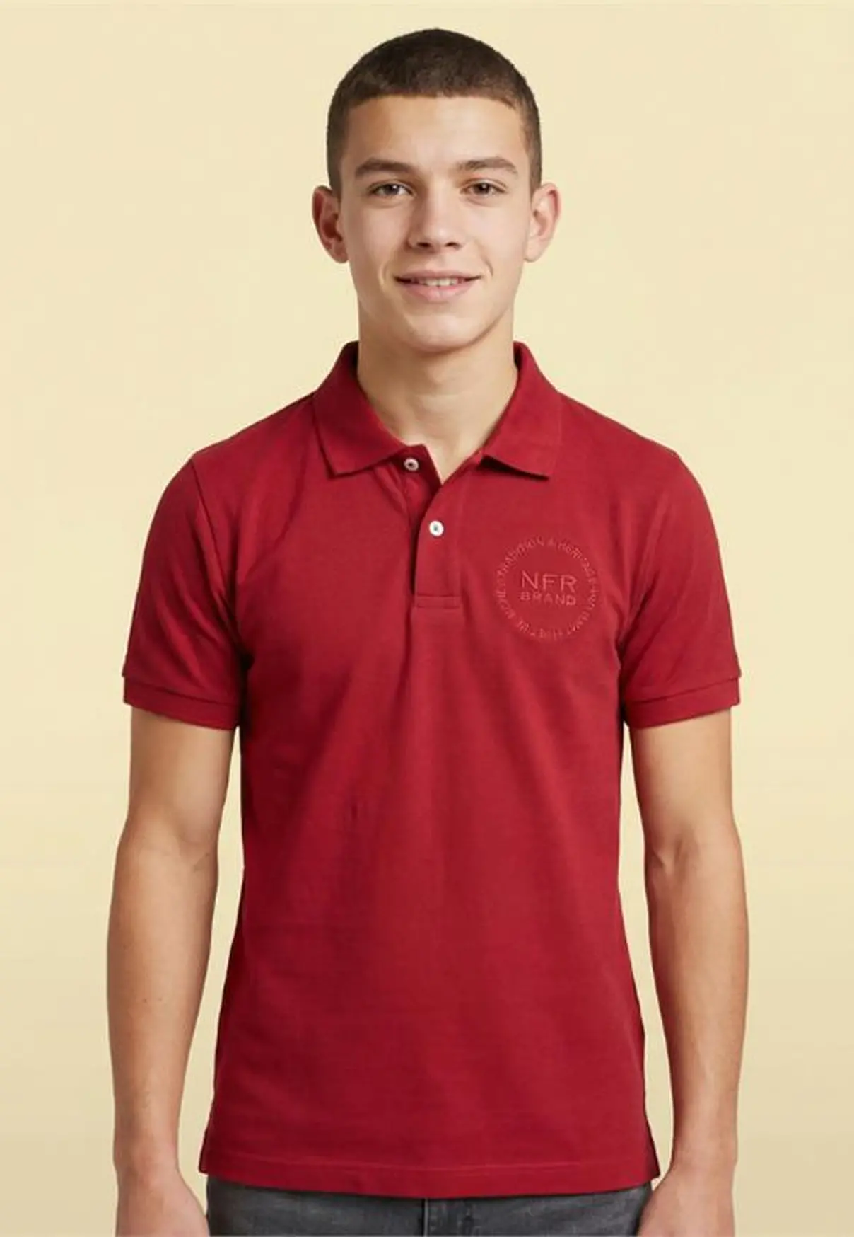 Polo Masculina NFR – Vermelho Clássico