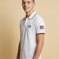 Polo Masculina NFR – Branco com Azul - imagem 3
