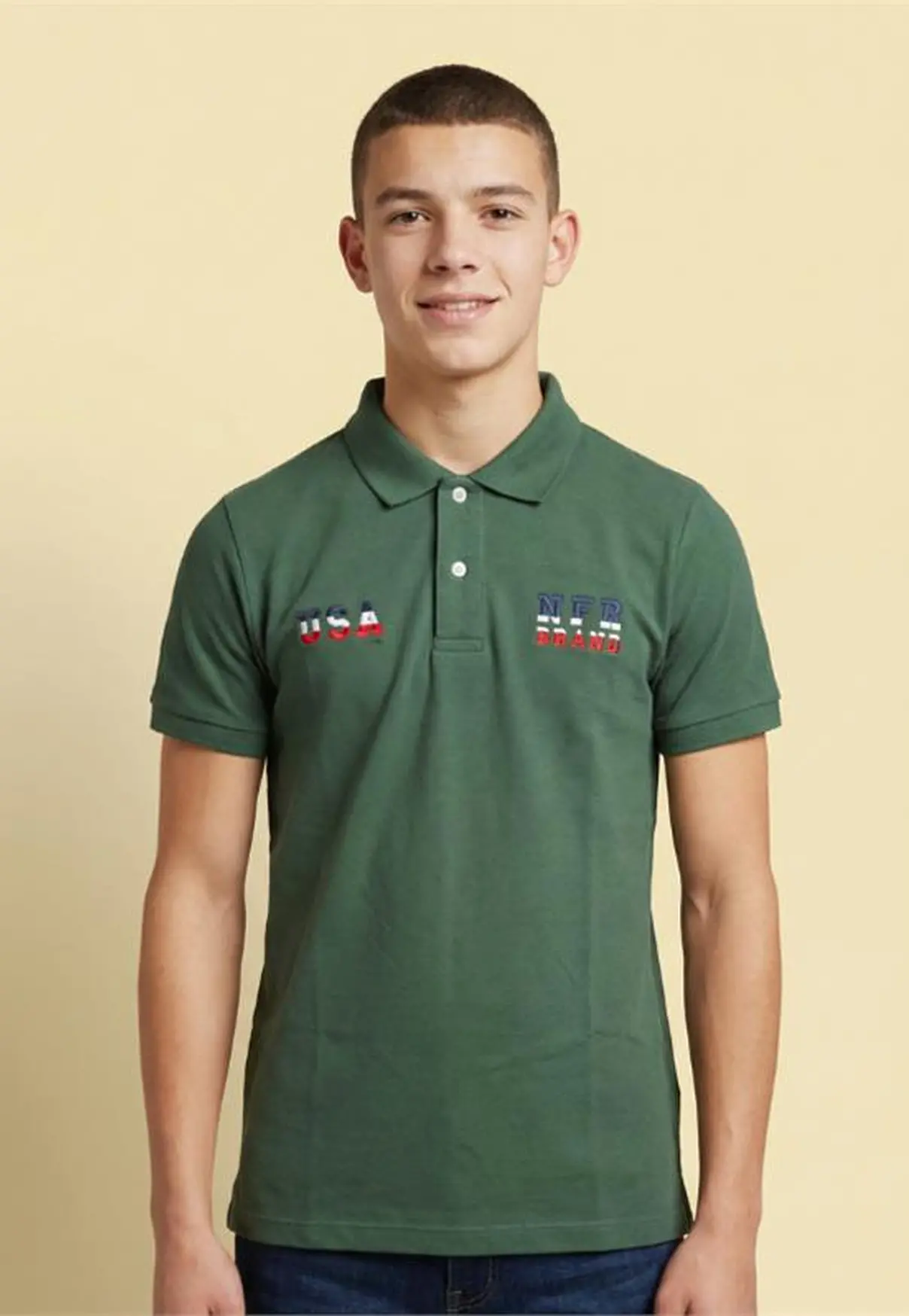 Polo Masculina NFR – Verde USA