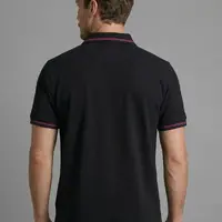 Polo Masculina NFR – Preto com Friso Tricolor - imagem 4