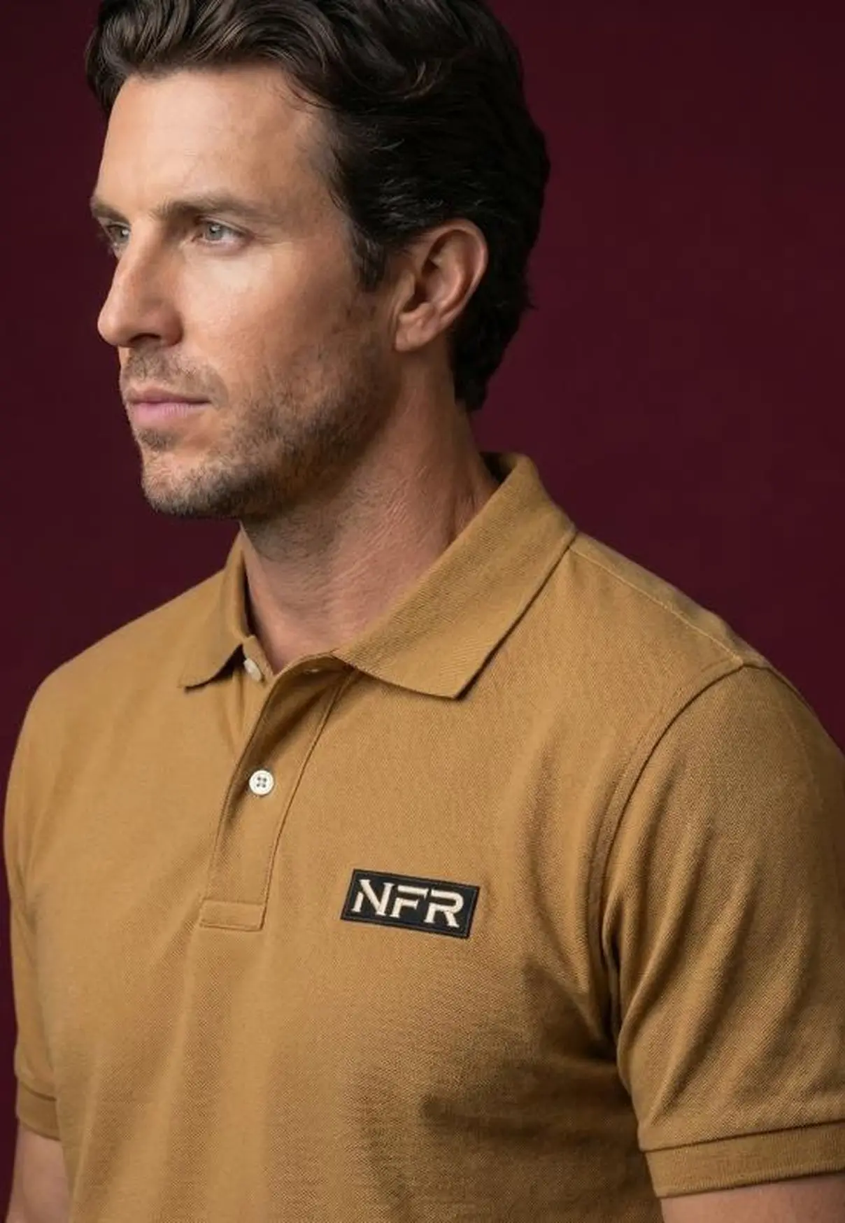 Polo Masculina NFR – Caramelo Premium