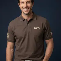 Polo Masculina NFR – Marrom Country - imagem 1