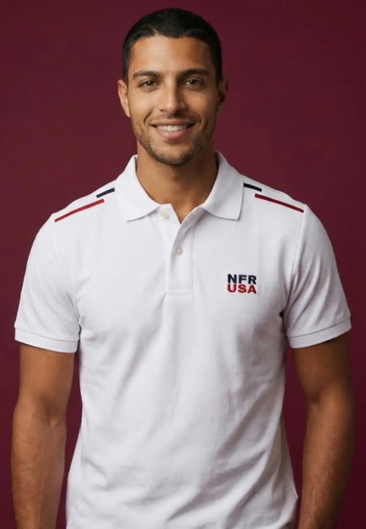 Polo Masculina NFR – Branca USA Premium